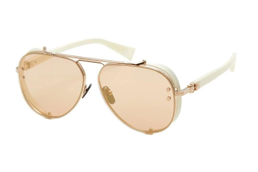 Balmain Paris   BPS-125 C Brown - Gold Mirror - ARWhite Gold - Bone