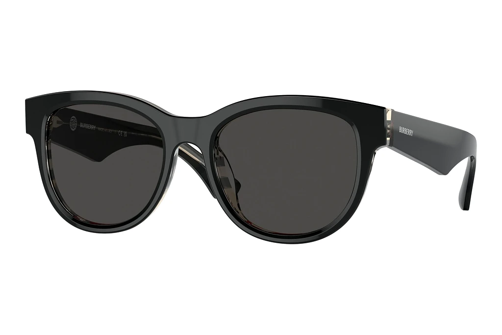 Burberry   BE4432U 412187 Dark GreyTop Black On Vintage Check