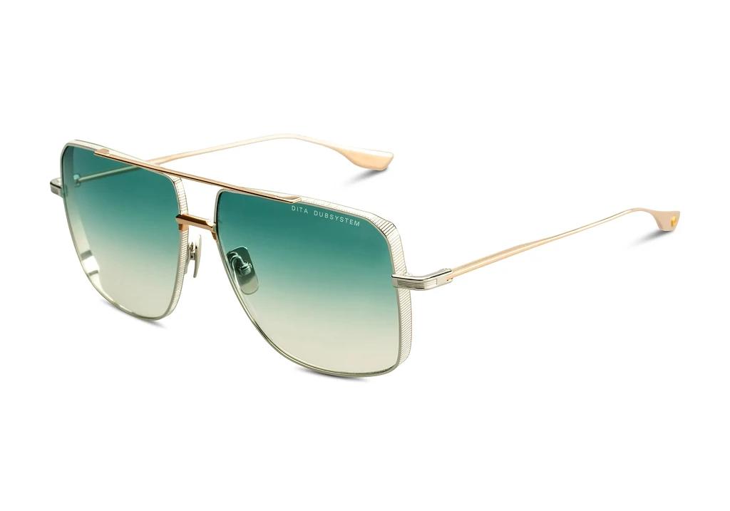 DITA   DTS-157 03A DARK TURQUOISE TO CLEAR GRADIENTSILVER - ROSE GOLD