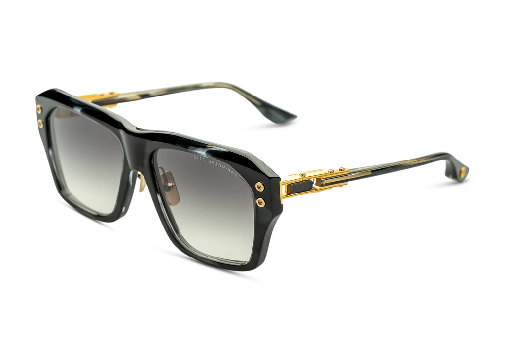 DITA   DTS-417 01A DARK GREY TO CLEAR GRADIENTINK SWIRL - YELLOW GOLD