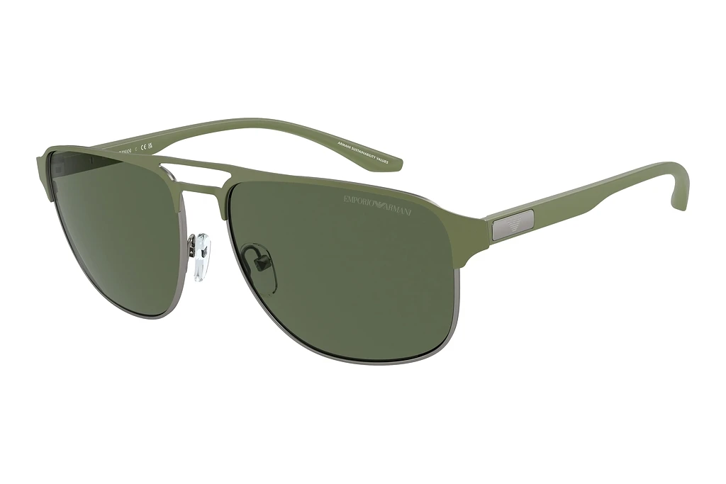 Emporio Armani   EA2144 336771 Dark GreenMatte Gunmetal/Sage Green