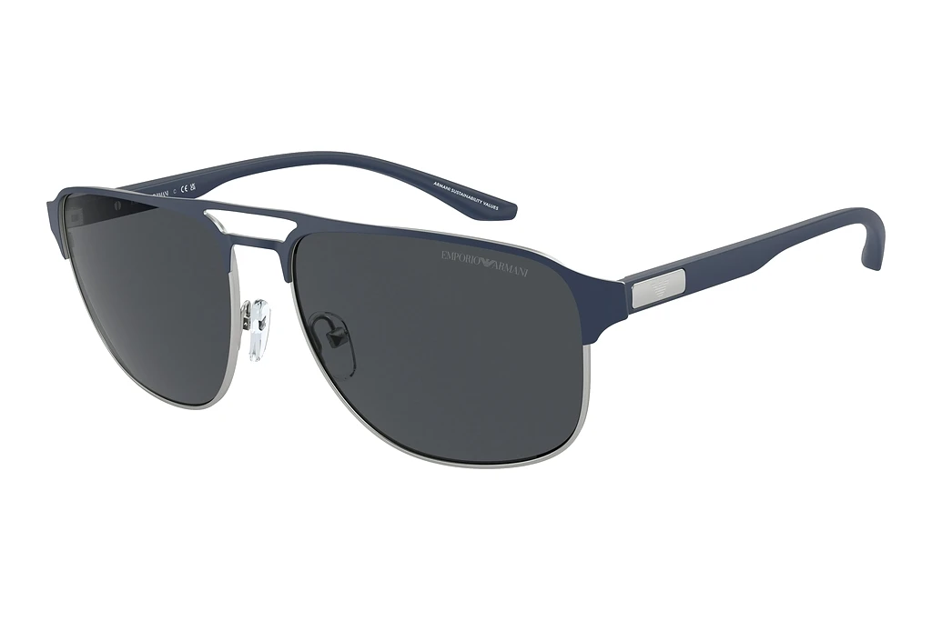 Emporio Armani   EA2144 336887 Dark GreyMatte Silver/Bluette