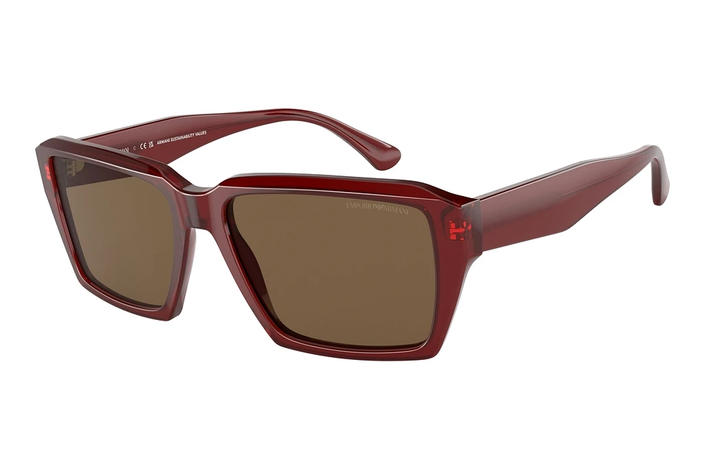 Emporio Armani   EA4186 507573 Dark BrownShiny Transparent Red