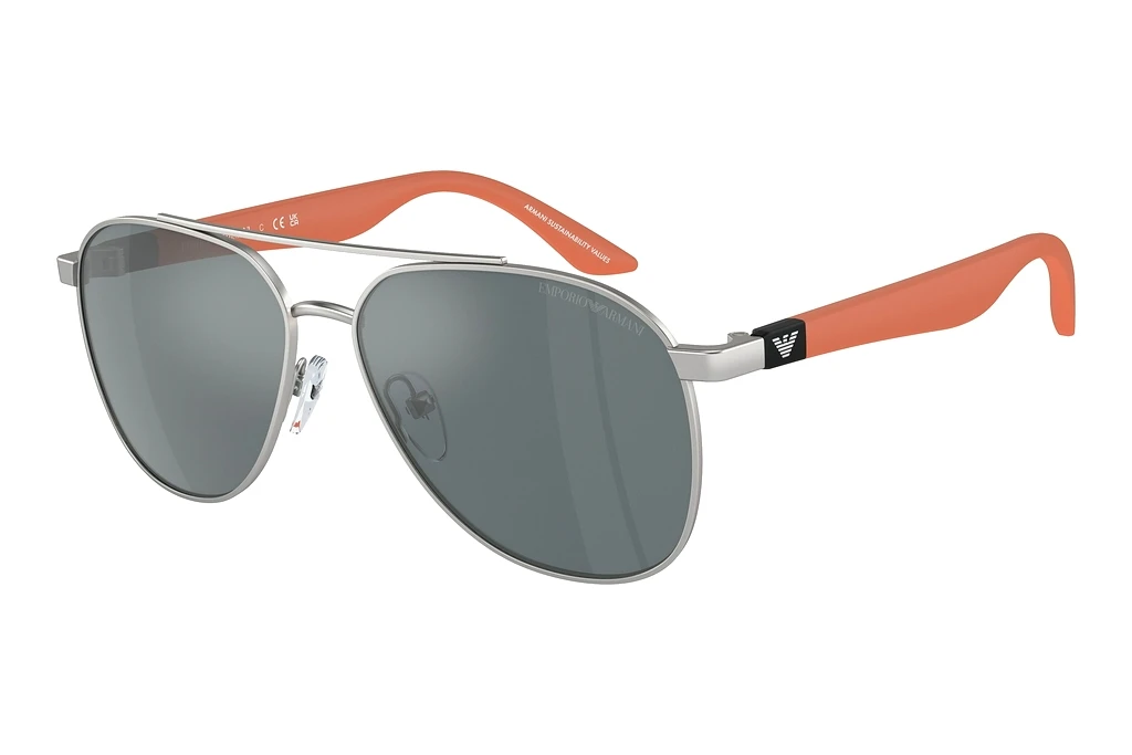 Emporio Armani   EK2001 30456G Grey Mirror BlackMatte Silver