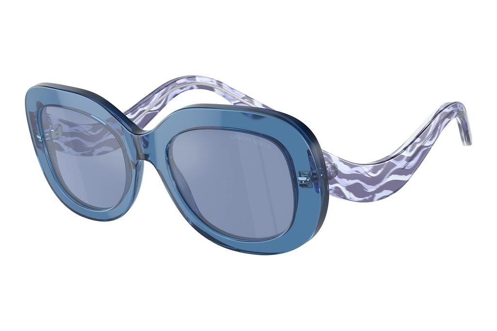 Giorgio Armani   AR8217 61531U Light Blue Mirror SilverTransparent Blue