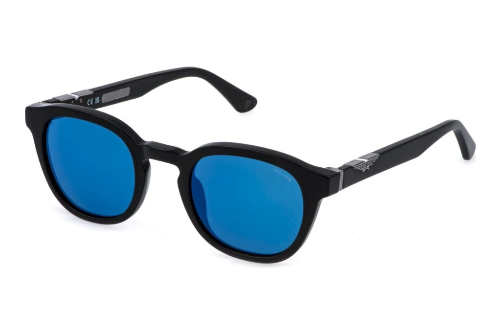 Police   SPLL82 703B SMOKE/MIRROR BLUEMATT/SANDBLASTED BLACK