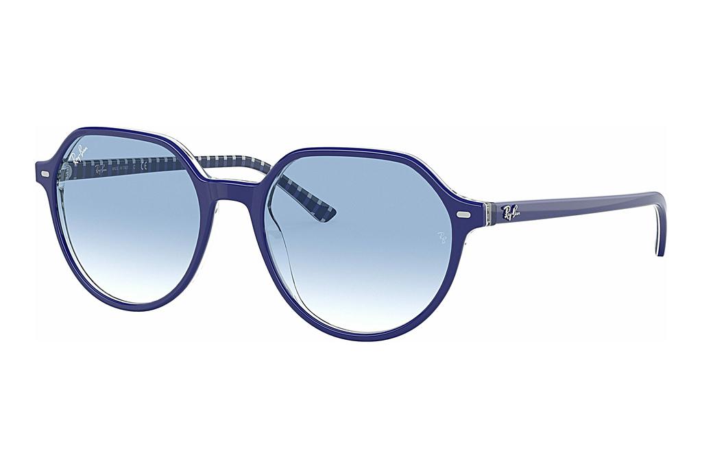 Ray-Ban   RB2195 13193F CLEAR GRADIENT BLUEBLUE ON VICHY BLUE/WHITE