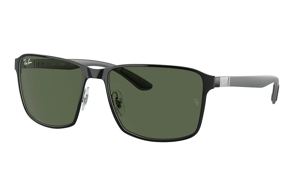 Ray-Ban   RB3721 914471 Dark GreenBlack On Silver