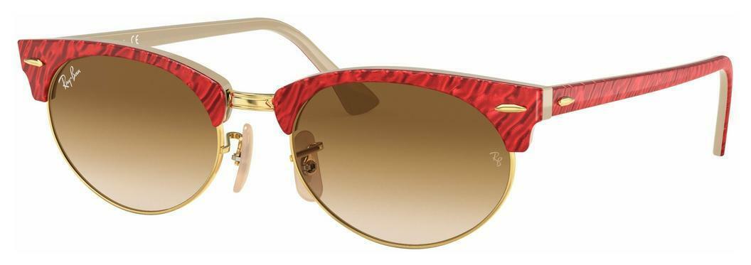 Ray-Ban   RB3946 130851 CLEAR GRADIENT BROWNWRINKLED RED ON BEIGE