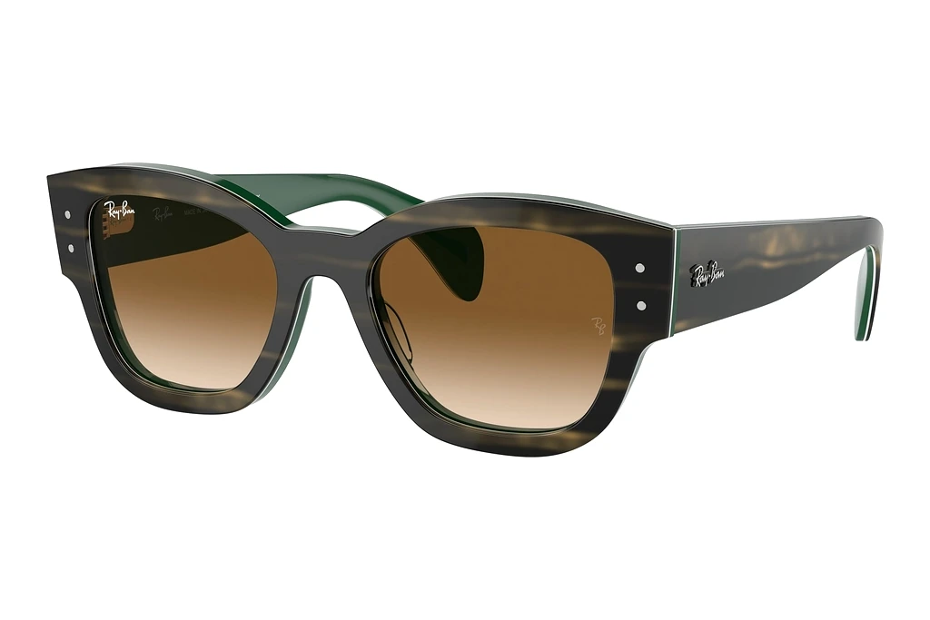 Ray-Ban   RB7681S 140251 Clear & BrownStriped Green On Green