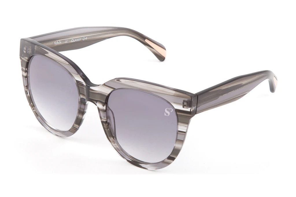 Sylvie Optics   Classy 4 greygrey stripes