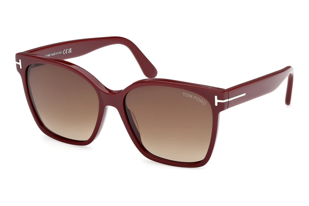 Tom Ford   FT1312 69F braun verlaufendBordeaux Glänzend