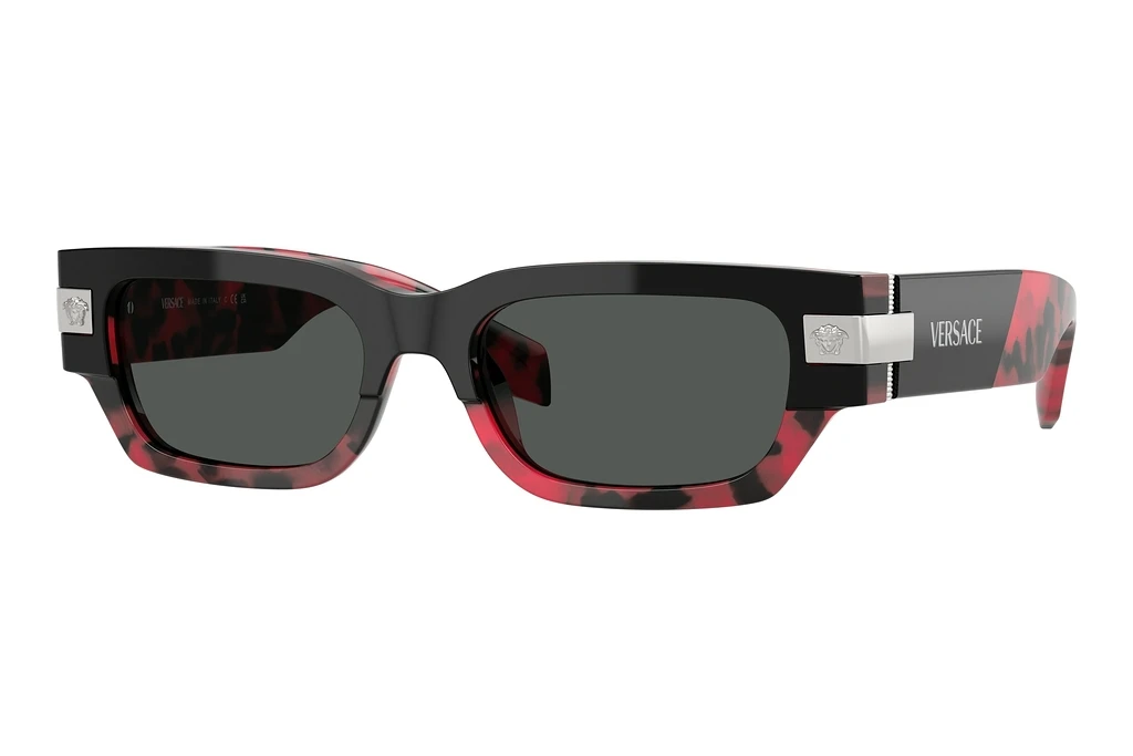 Versace   VE4465 545787 Dark GreyTop Black/Red Havana