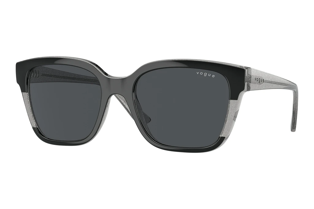 Vogue Eyewear   VO5558S 313387 Dark GreyBlack/Transparent Grey Glitter
