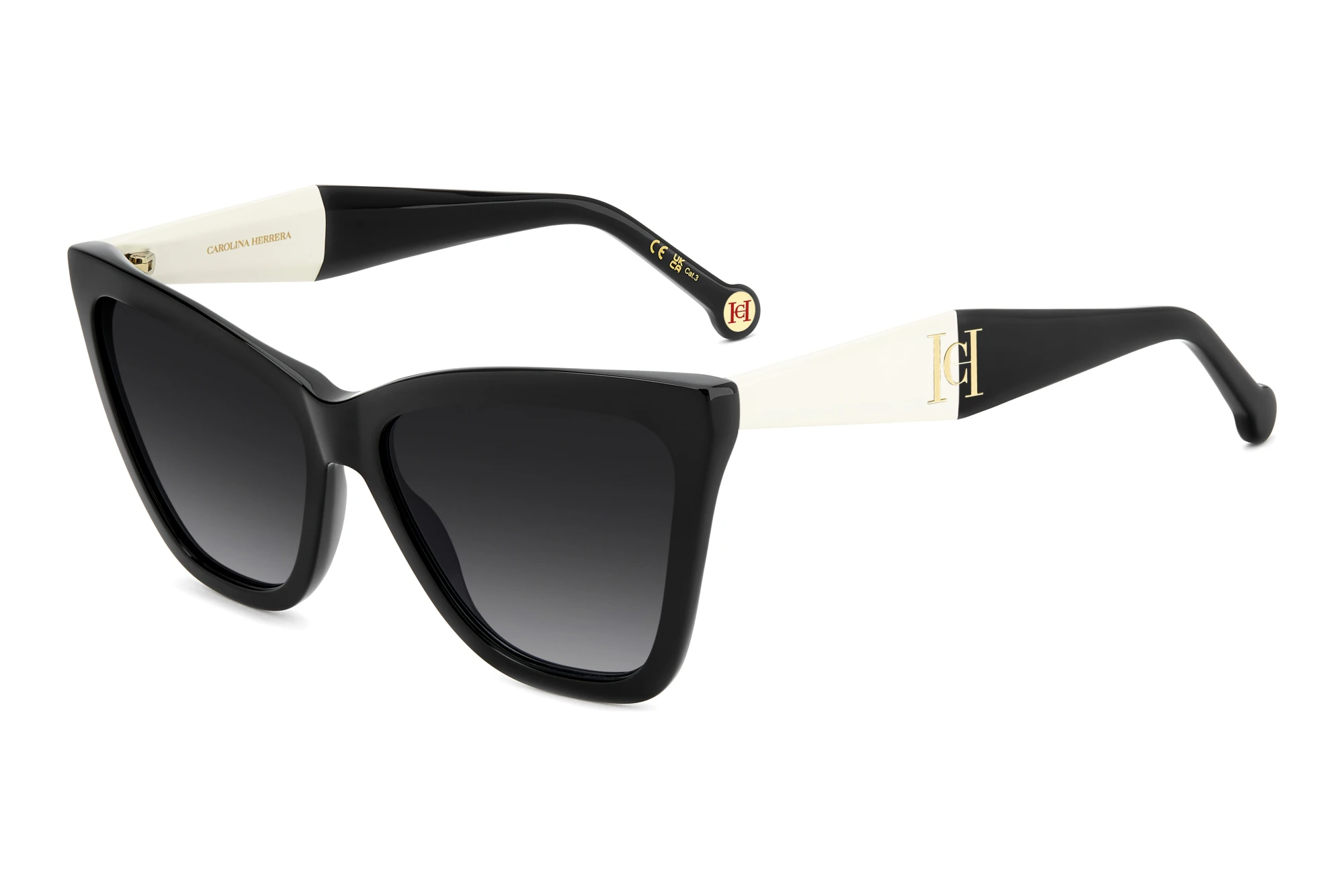 Carolina Herrera   HER 0374/S 80S/9O DARK GREY SHADEDBLACK WHITE