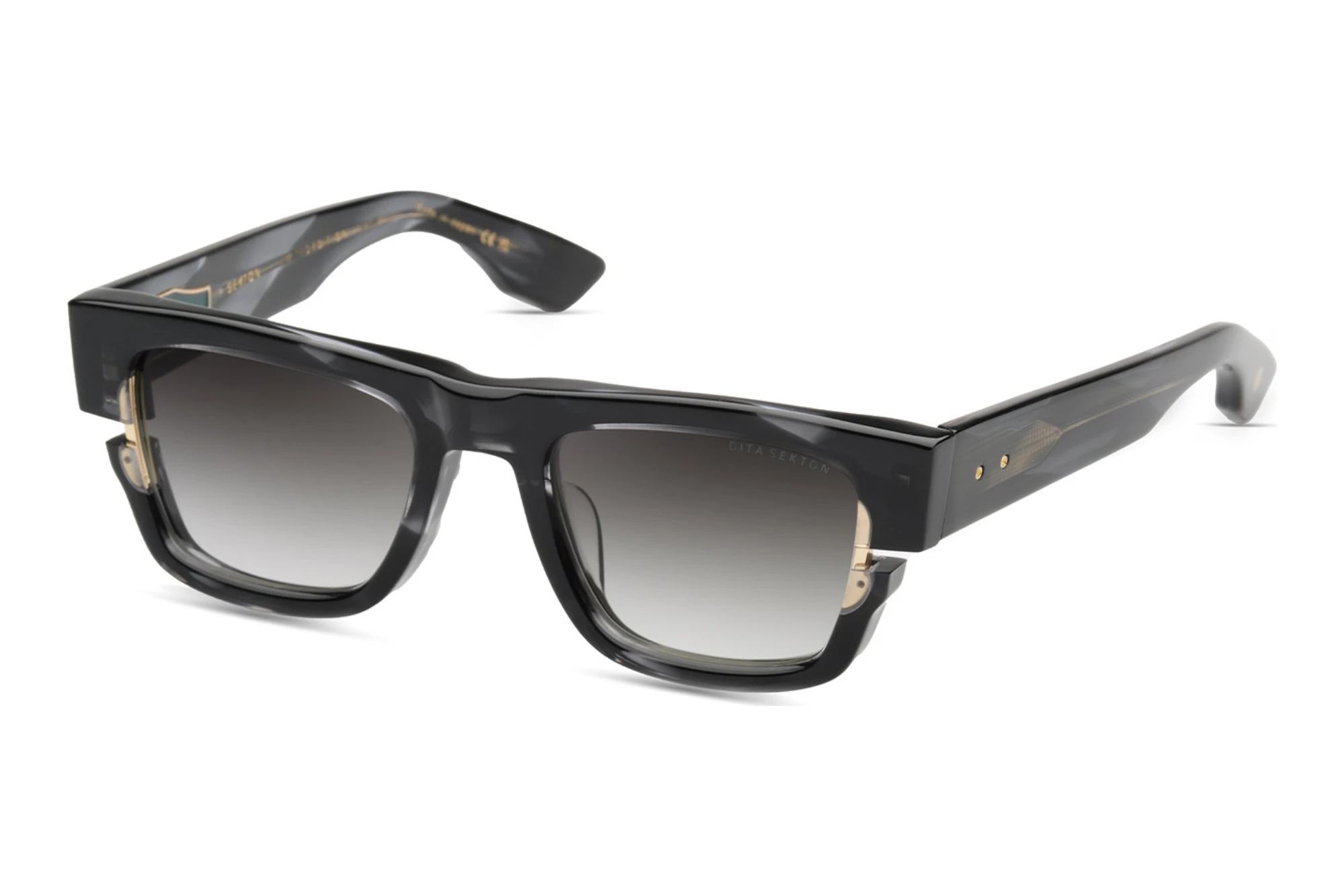 DITA   DTS-122 06 GREY TO CLEAR GRADIENTINK SWIRL - YELLOW GOLD