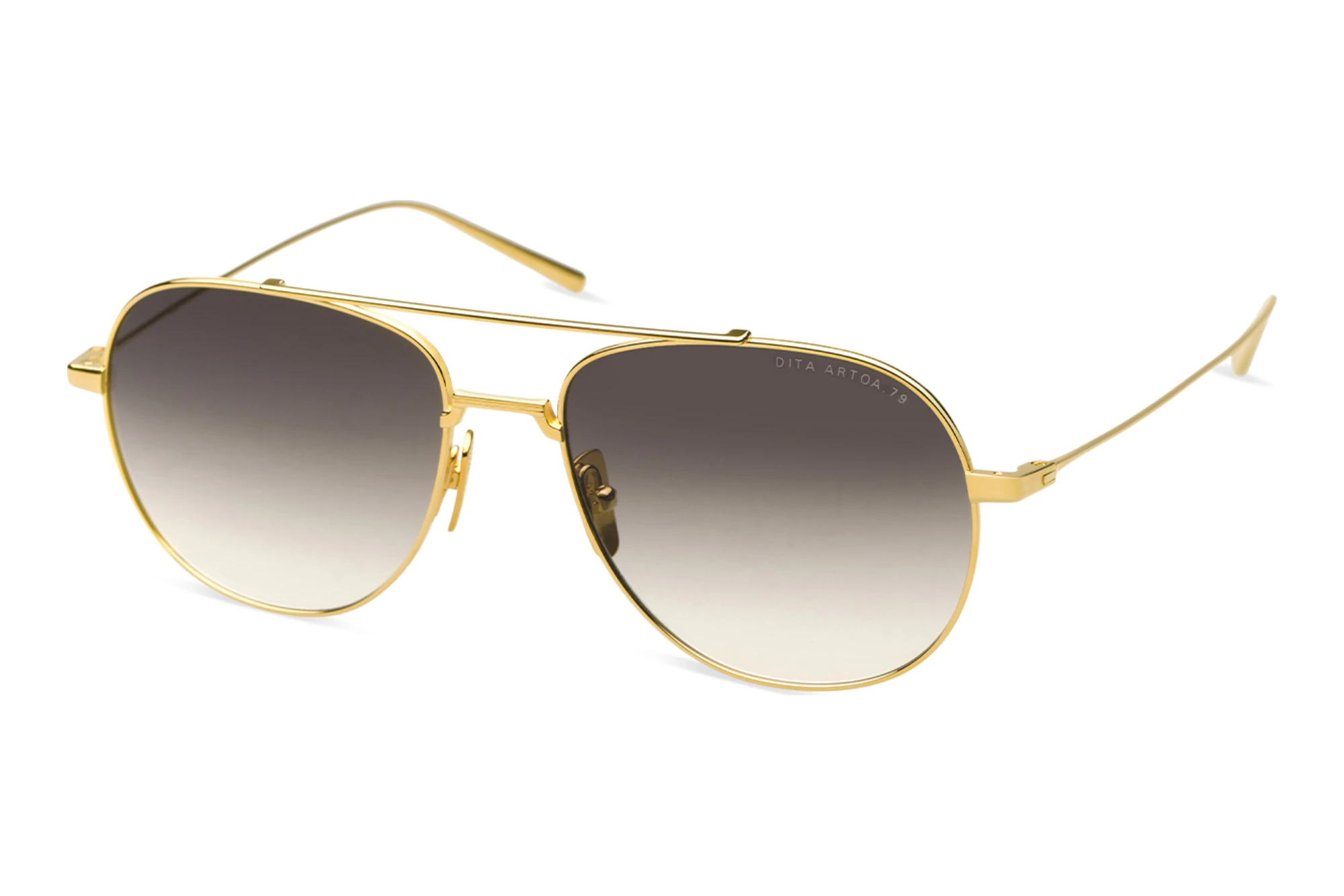 DITA   DTS-161 01A DARK GREY TO CLEAR GRADIENTMATTE YELLOW GOLD