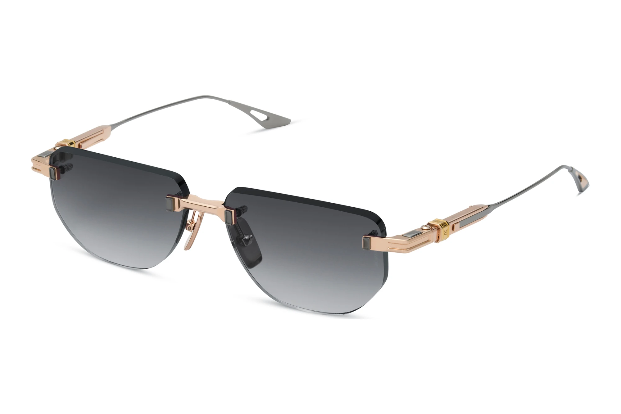 DITA-EPILUXURY   DES-022 03A DARK GREY TO CLEAR GRADIENT - RED ARROSE GOLD - BLACK PALLADIUM