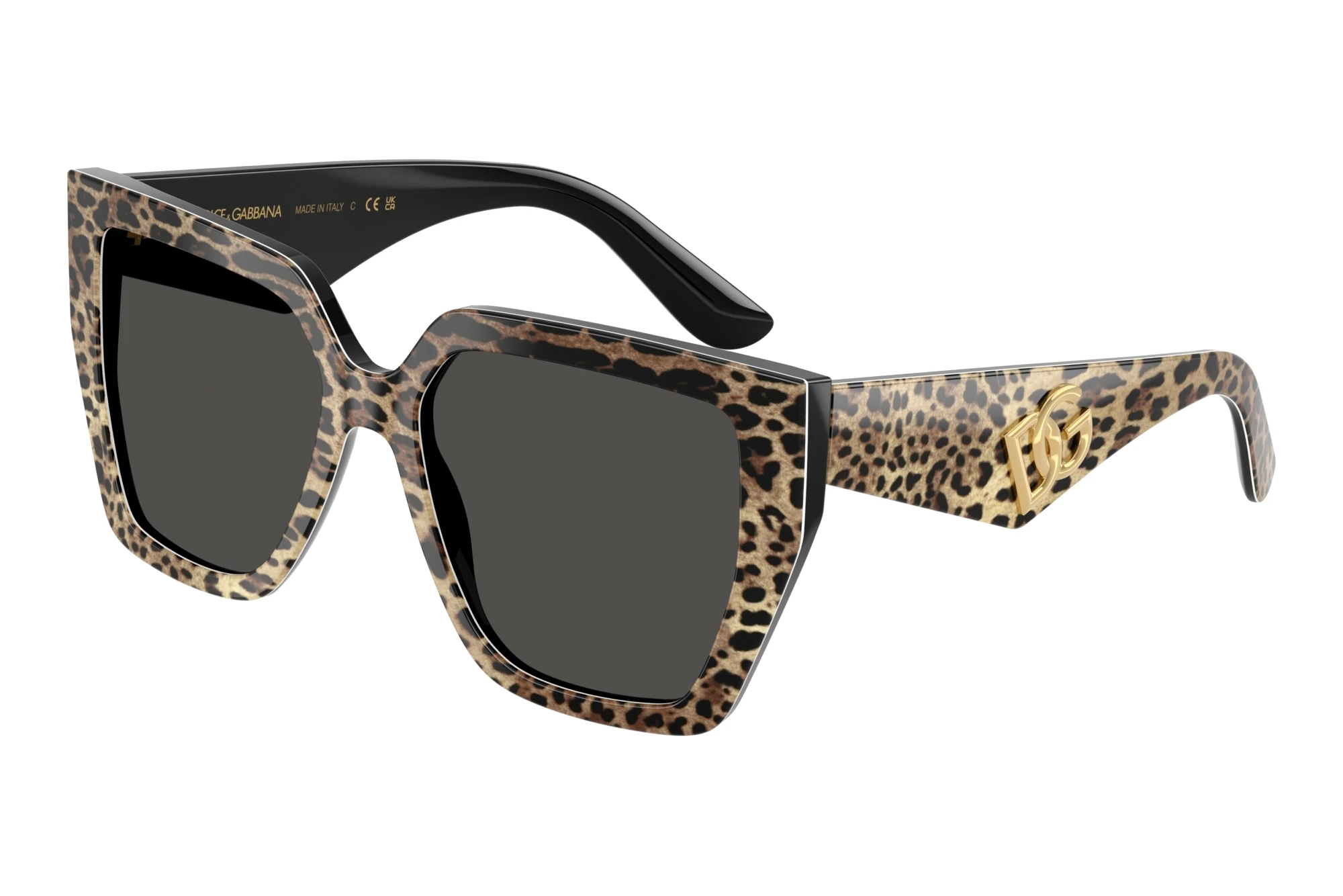 Dolce & Gabbana   DG4438 316387 Dark GreyLeo Brown On Black