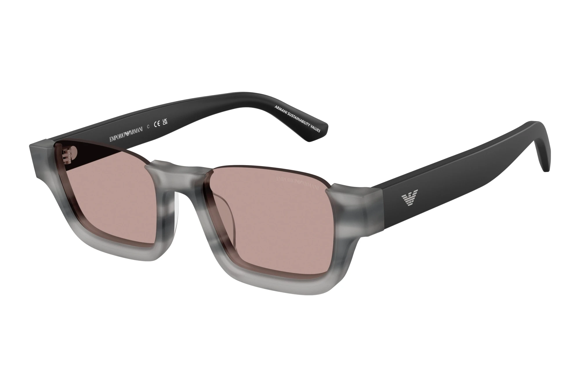 Emporio Armani   EA4268U 63677N Light Purple BrownStriped Havana Grey