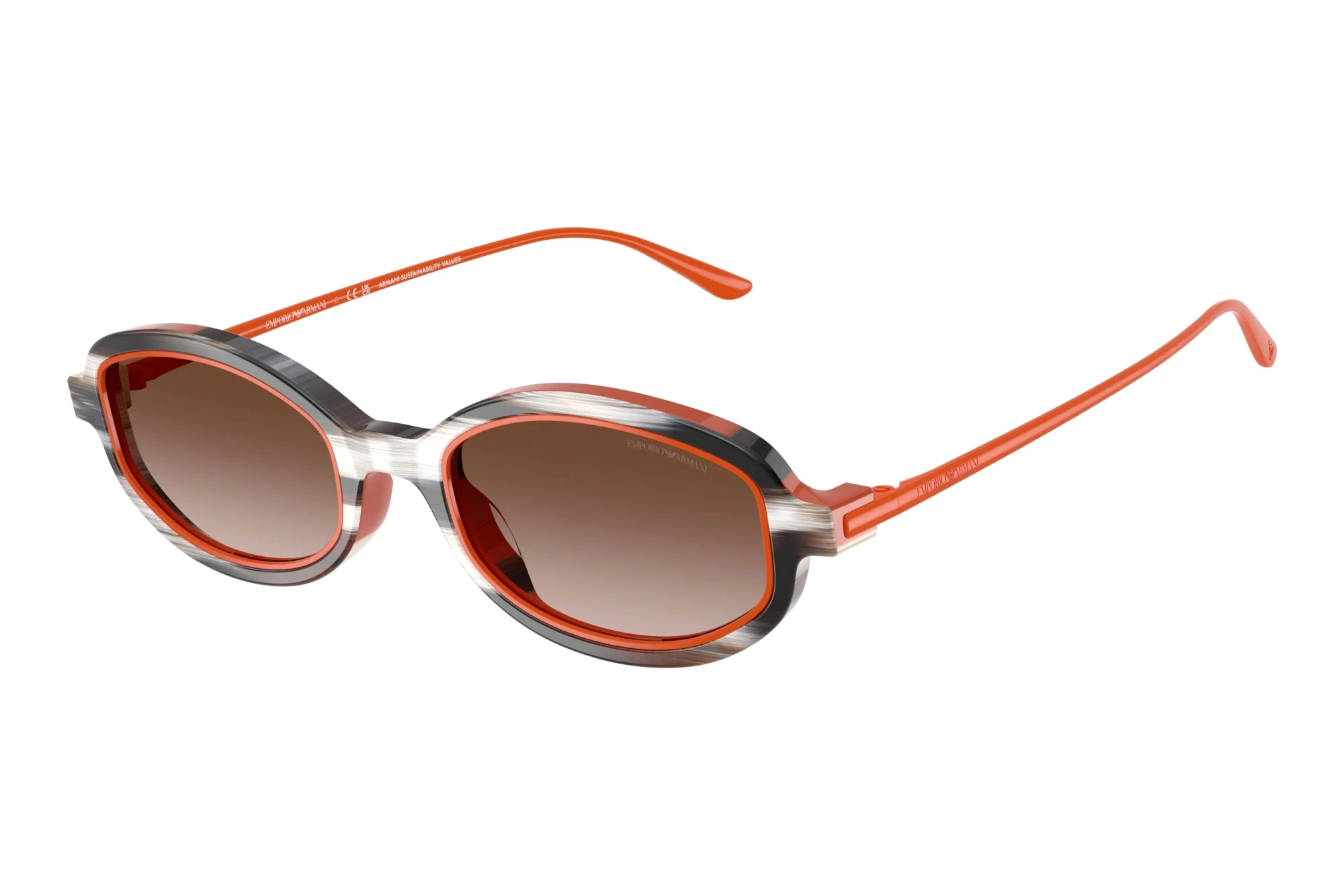 Emporio Armani   EA4276U 642613 Brown GradientShiny Striped Beige/Orange