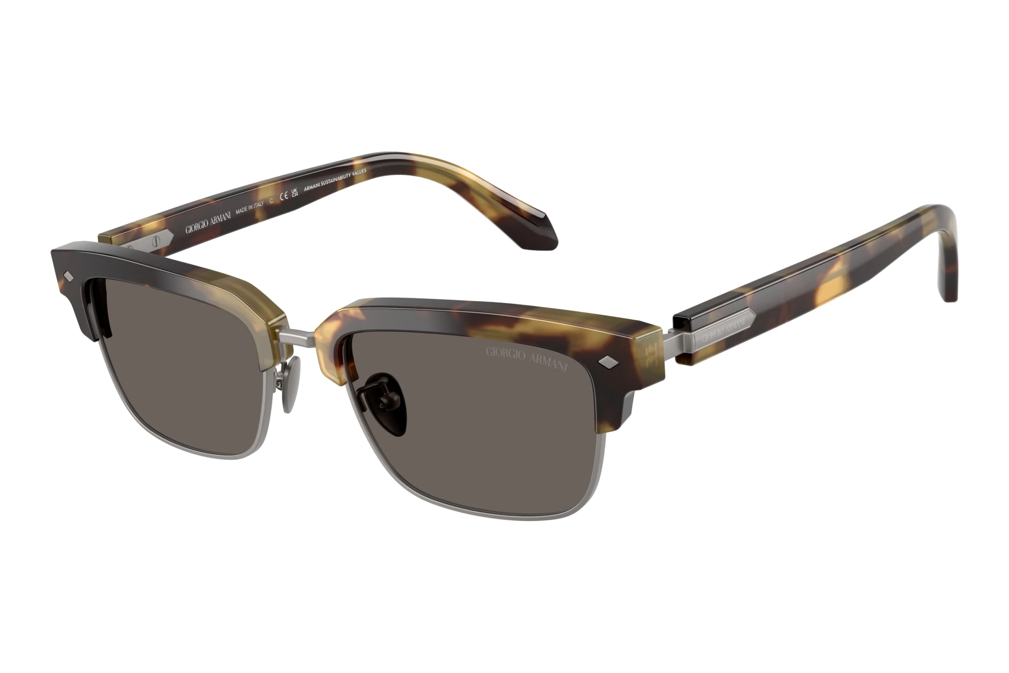 Giorgio Armani   AR8243 6301B1 Dark GreyBrown/Yellow Havana