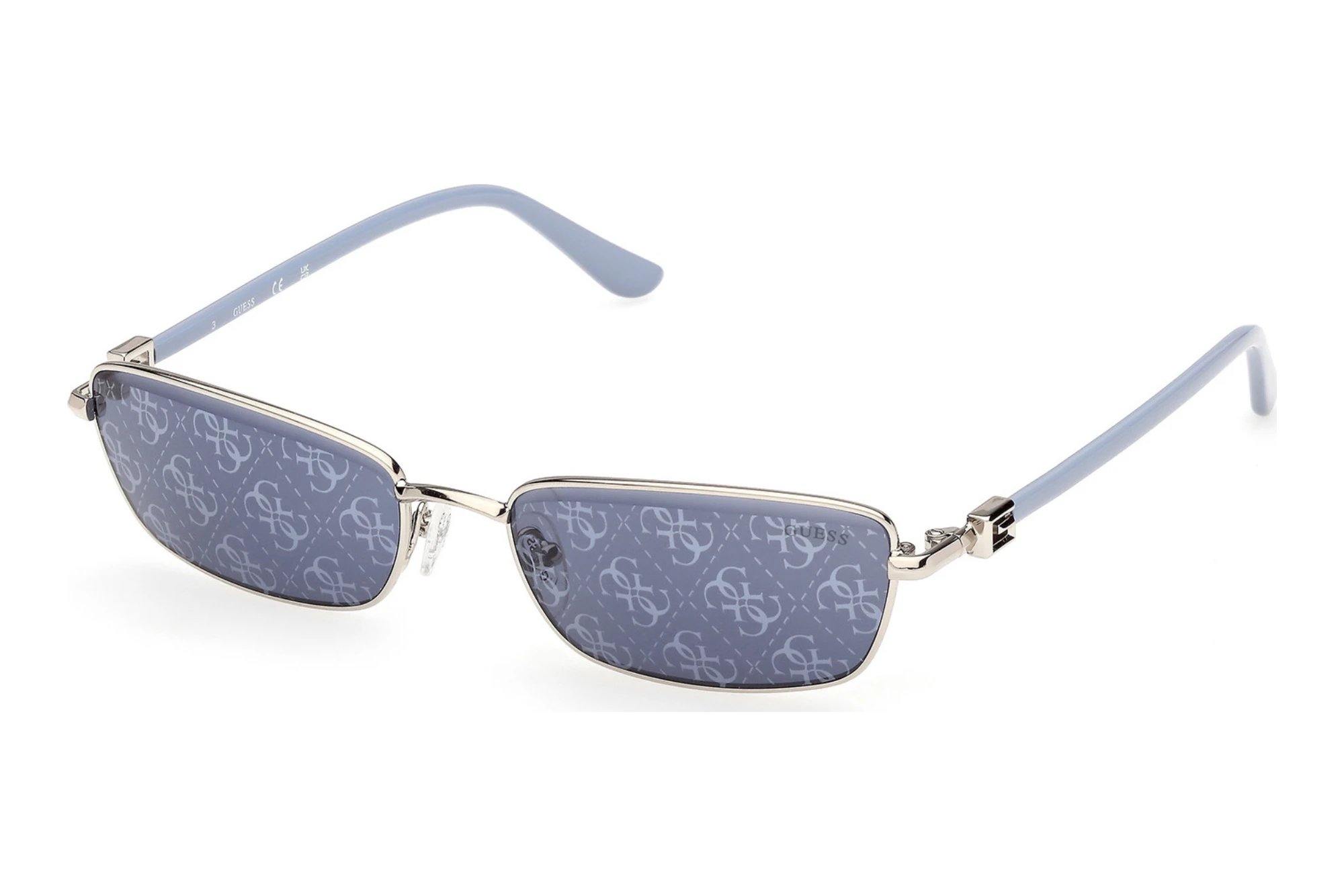 Guess   GU00290 10X blau verspiegeltGlänzendes Helle Ruthenium
