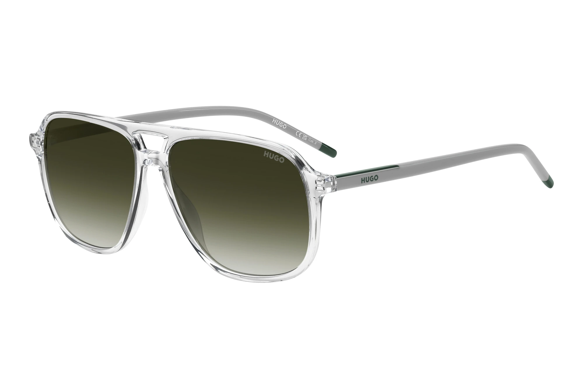 Hugo   HG 1398/S 0OX/9K GREEN SHADEDCRYSTAL GREEN