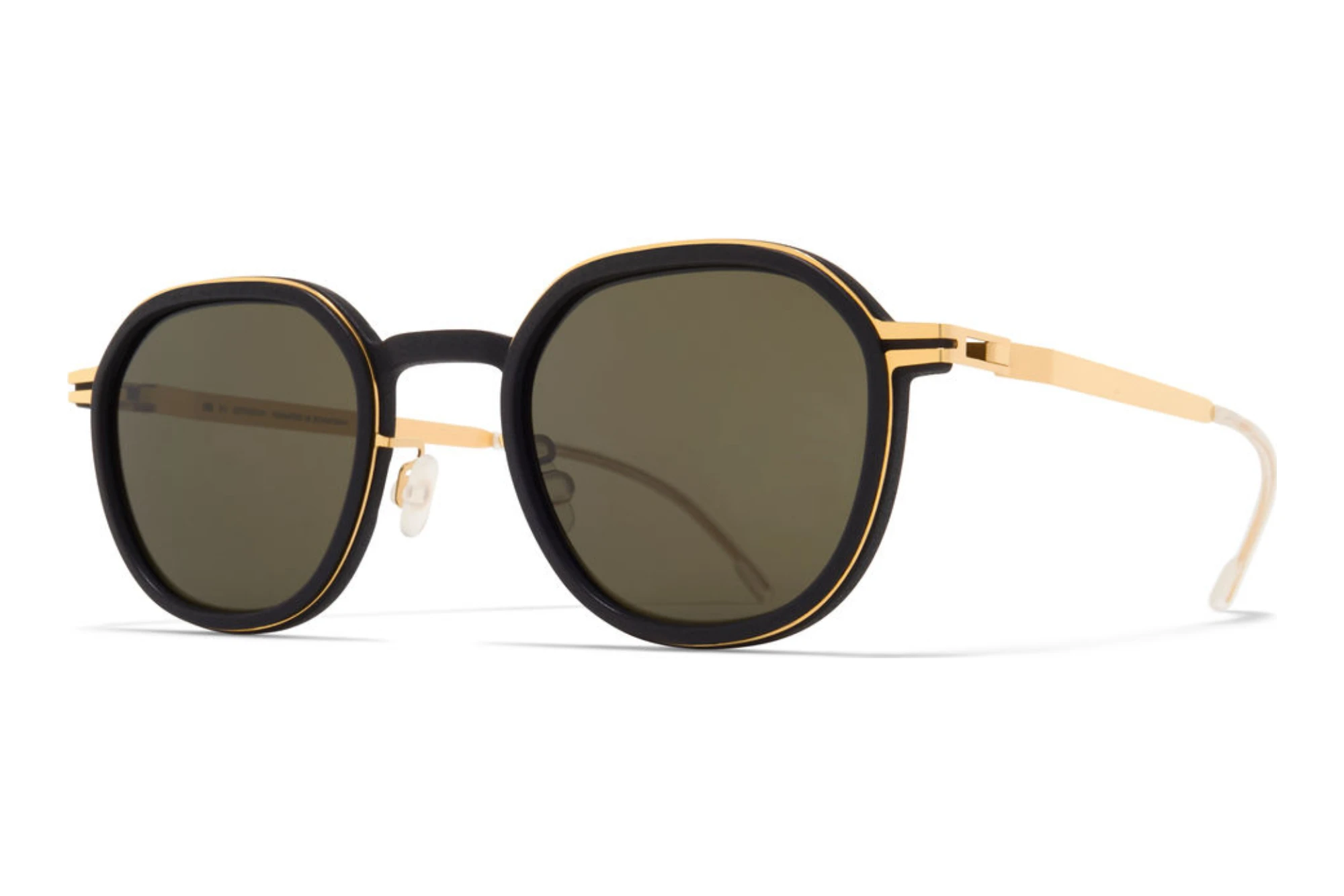 MYKITA   BIRCH SUN 585 Rawgreen SolidMH7-Pitch Black/Glossy Gold