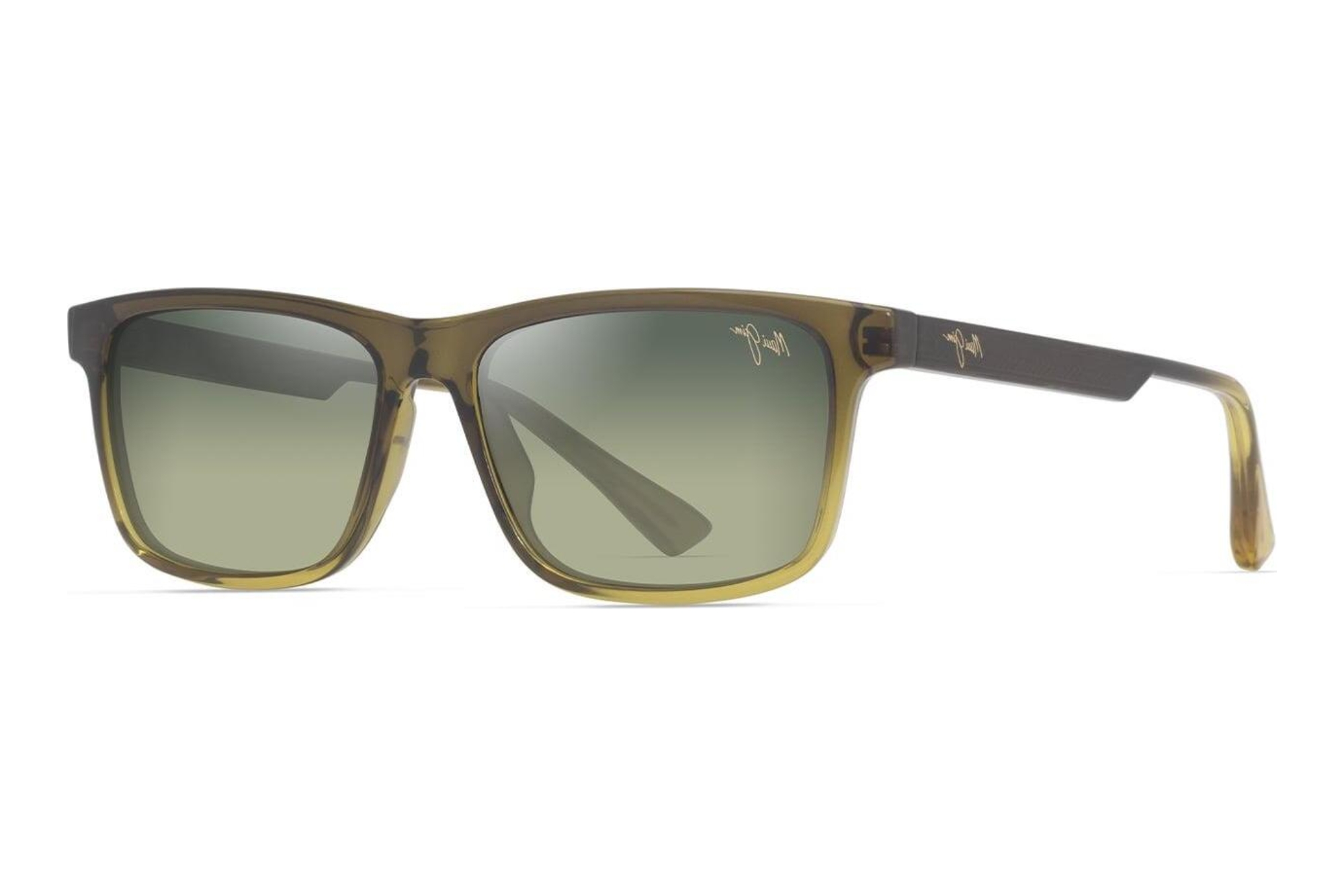 Maui Jim   MJ0587S 004 Maui HT™Shiny Trans Mil Green to Yellw