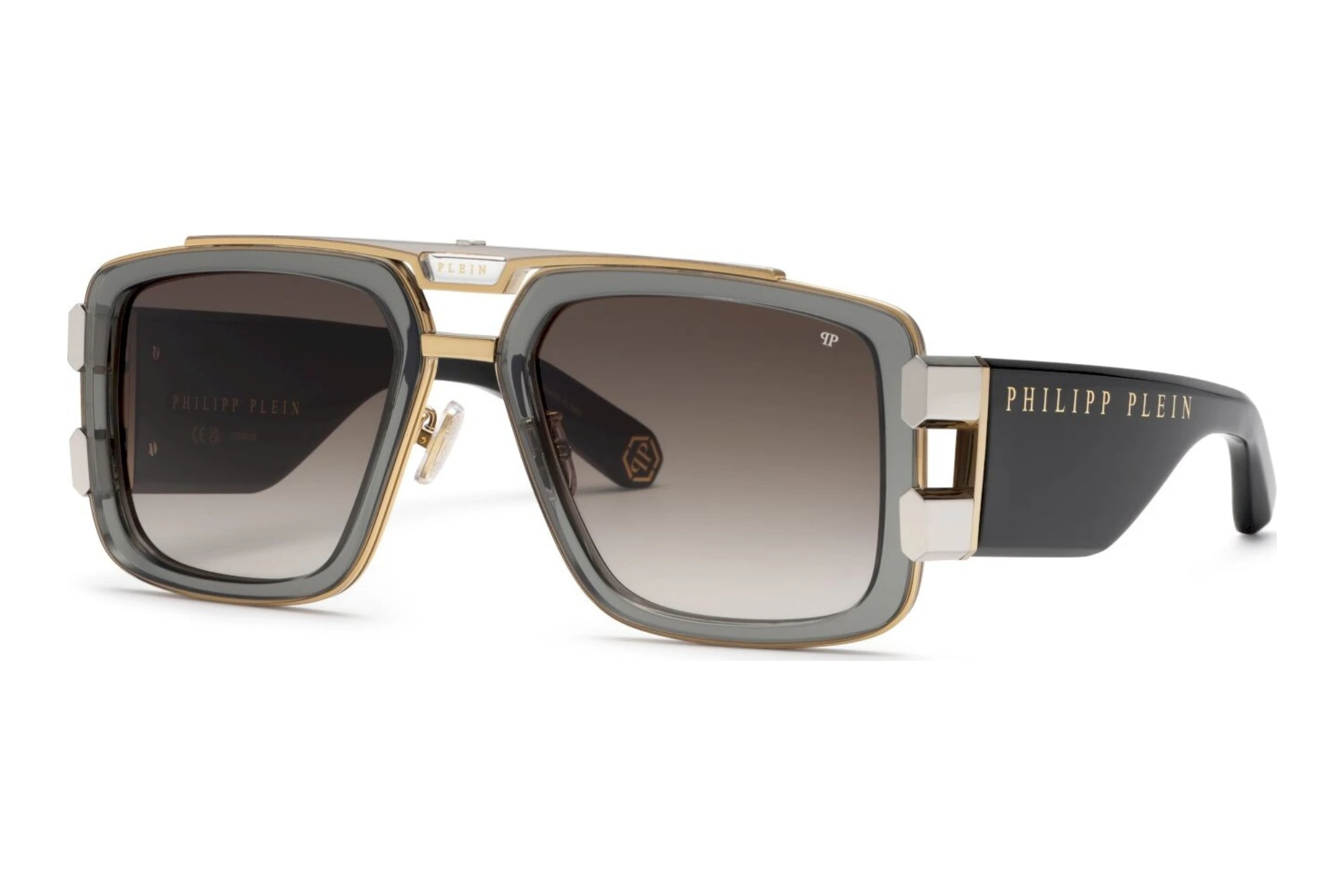 Philipp Plein   SPP128M 0340 SMOKE GRADIENT SMOKESHINY ROSE GOLD WITH SHINY PALLADIUM PAR