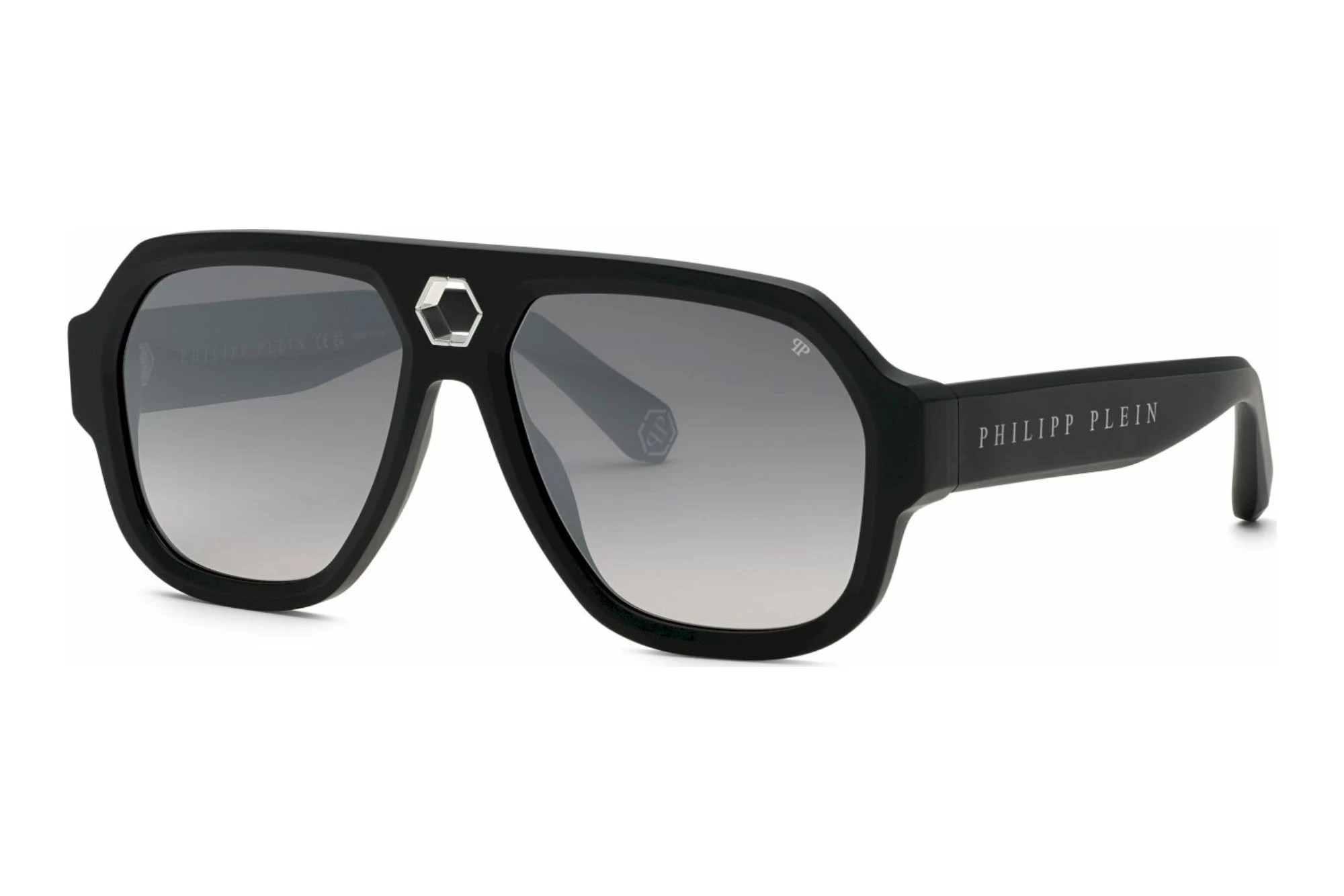 Philipp Plein   SPP143 703X SMOKE GRADIENT/MIRROR SILVERMATT/SANDBLASTED BLACK