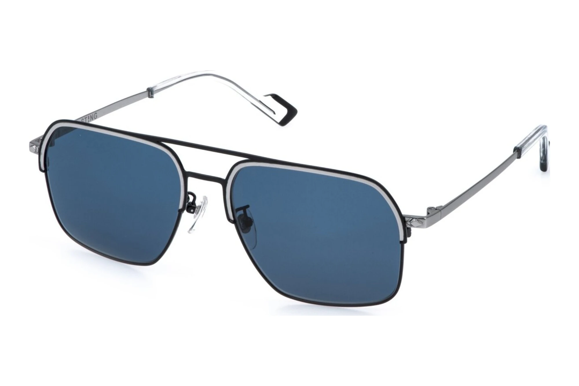 Sting   SST582 0653 BLUETOTAL SHINY BLACK W/SANDBLASTED PALLADIU