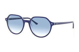 Ray-Ban RB2195 13193F CLEAR GRADIENT BLUEBLUE ON VICHY BLUE/WHITE