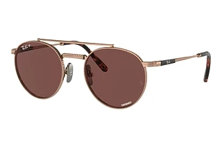 Front view Ray-Ban ROUND II TITANIUM (RB8237 - 3140AF)