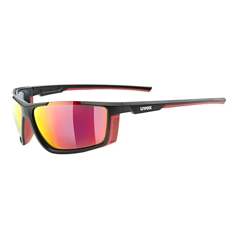 Sunglasses UVEX SPORTS sportstyle 310 black mat red