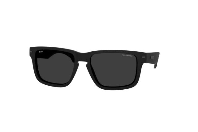 NWT Hugo Boss BOSS 1497/S-0O6W 25 Grey Rectangle 56mm Sunglasses Hugo Boss Sunglasses 1497/S O6W (25) Matte Black Grey  main image 4