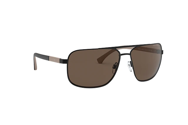 EMPORIO ARMANI EA 2084 300387 Grey Gunmetal Rectangular Wrap Style  Sunglasses - £99.99 | PicClick UK