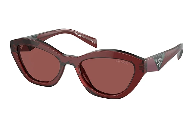 PRADA PR 10WS ピンク　ブラウン サングラス PRADA プラダサングラス 三角ロゴ SPR 10M-A（ライトパープル系